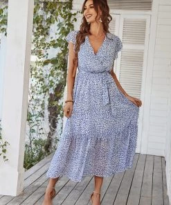 DY MARNIE MIDI DRESS - BLUE PRINT NEW ARRIVALS