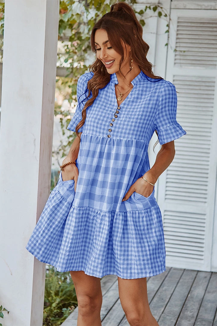 DY GENISTA French Doll Mini Dress - Blue 2 DY GENISTA French Doll Mini Dress - Blue