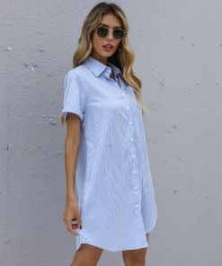 BFZY AIYANA SHIRT DRESS - BLUE NEW ARRIVALS