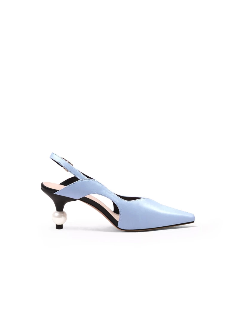 Jady Rose JadyRose | Pearl Kitten Heel Leather Slingback Blue NEW ARRIVALS 2 Jady Rose JadyRose | Pearl Kitten Heel Leather Slingback Blue NEW ARRIVALS