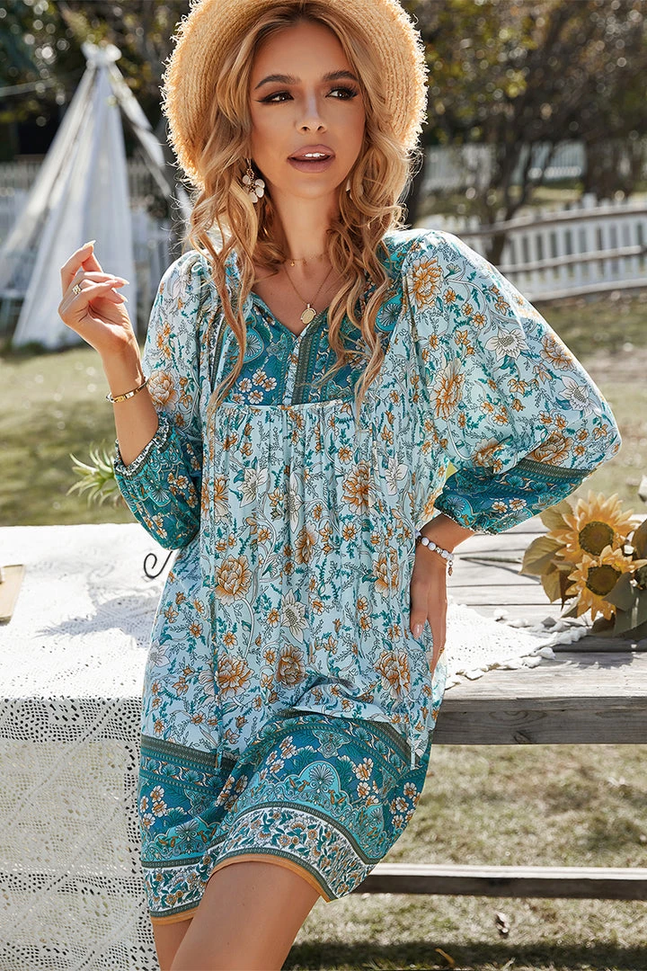 DY AURINA BOHO DRESS - TURQUOISE NEW ARRIVALS 2 DY AURINA BOHO DRESS - TURQUOISE NEW ARRIVALS