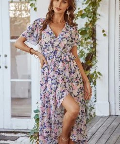 DY New In Clothing BABYLONIA MIDI DRESS - BLUE PRINT