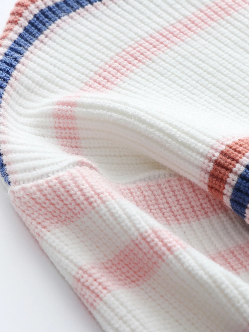 MY NEW ARRIVALS Smaibulun | Pink Blue Orange Stripe Crew Neck Knit Top 3 MY NEW ARRIVALS Smaibulun | Pink Blue Orange Stripe Crew Neck Knit Top