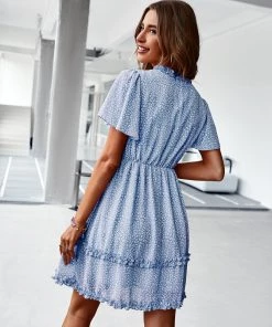 DY NEW ARRIVALS MAGDALEINE DRESS - SKY BLUE