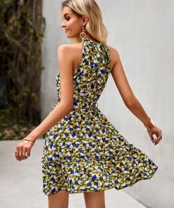 DY BONAFIQUE MINI DRESS - BLUE FLORAL 7 DY BONAFIQUE MINI DRESS - BLUE FLORAL