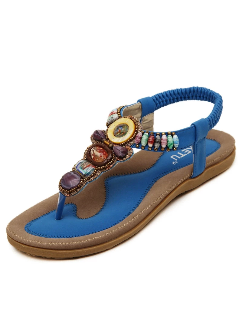 SIKETU | BLUE BEADED SANDAL 3 SIKETU | BLUE BEADED SANDAL