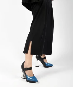 Jady Rose NEW ARRIVALS JADYROSE | LYANA BLUE MIRROR HEEL MARY JANE