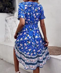 DY FLORETTE BOHO MINI DRESS - BLUE PRINT NEW ARRIVALS