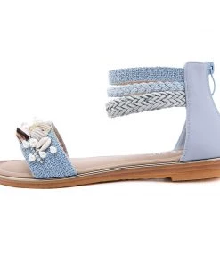 Shell & Conch Braided Ankle-Strap Sandal - SIKETU New In Shoes