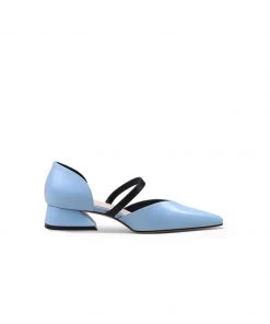 Jady Rose NEW ARRIVALS JadyRose | Strap-Detail Leather D'Orsay Pump Sky Blue