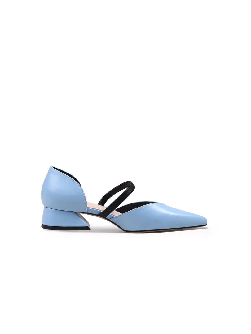 Jady Rose NEW ARRIVALS JadyRose | Strap-Detail Leather D'Orsay Pump Sky Blue 2 Jady Rose NEW ARRIVALS JadyRose | Strap-Detail Leather D'Orsay Pump Sky Blue