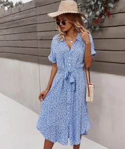 DY NEW ARRIVALS LORRIE SHIRT MIDI DRESS - SKY BLUE 8 DY NEW ARRIVALS LORRIE SHIRT MIDI DRESS - SKY BLUE