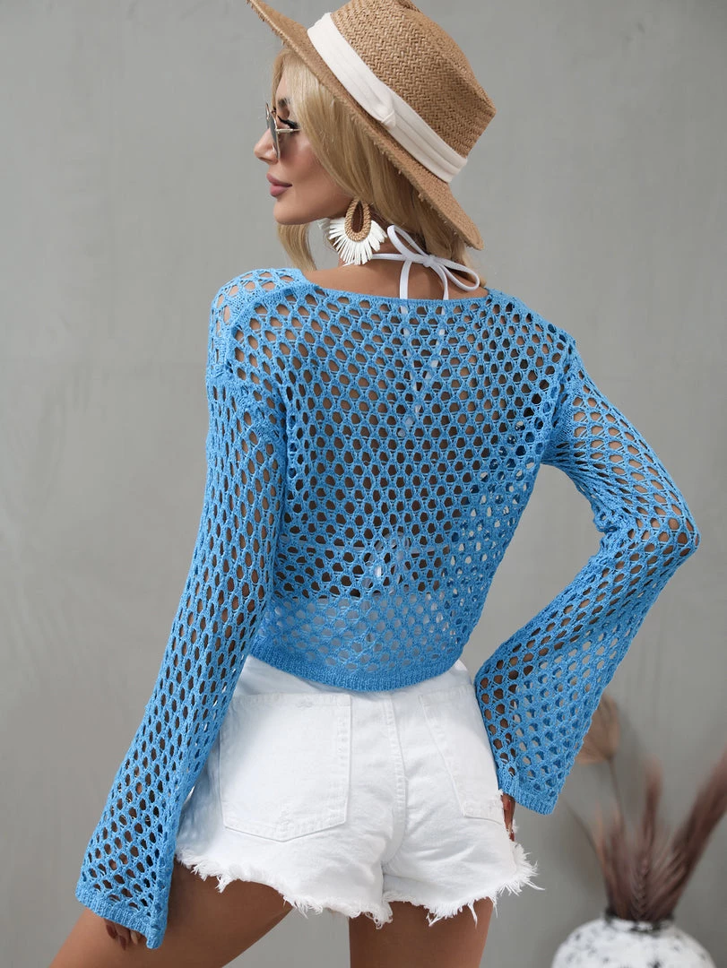MY AIDA CROCHET KNIT TOP - BLUE NEW ARRIVALS 3 MY AIDA CROCHET KNIT TOP - BLUE NEW ARRIVALS