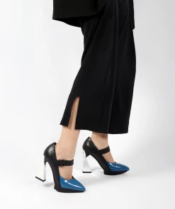 Jady Rose NEW ARRIVALS JADYROSE | LYANA BLUE MIRROR HEEL MARY JANE