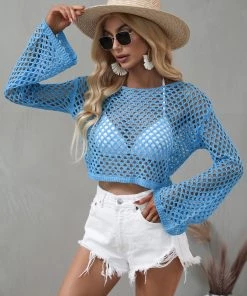 MY AIDA CROCHET KNIT TOP - BLUE NEW ARRIVALS 9 MY AIDA CROCHET KNIT TOP - BLUE NEW ARRIVALS