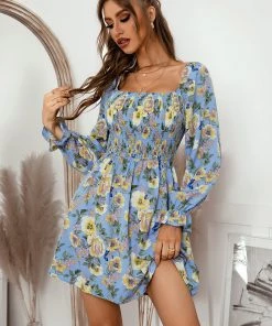 DY MORA MINI DRESS - BLUE FLORAL NEW ARRIVALS