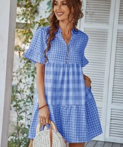 DY GENISTA French Doll Mini Dress - Blue 9 DY GENISTA French Doll Mini Dress - Blue