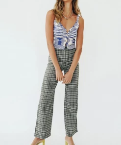 MY NEW ARRIVALS LEO KNIT TOP - BLUE PRINT