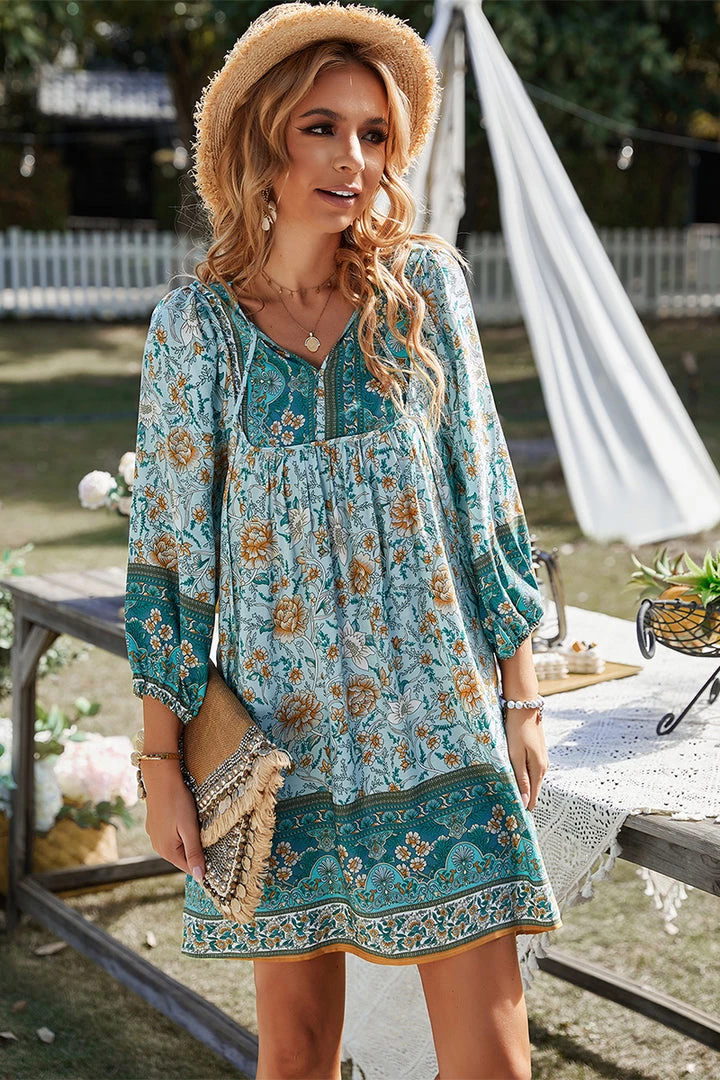 DY AURINA BOHO DRESS - TURQUOISE NEW ARRIVALS 5 DY AURINA BOHO DRESS - TURQUOISE NEW ARRIVALS