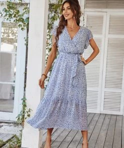 DY MARNIE MIDI DRESS - BLUE PRINT NEW ARRIVALS 10 DY MARNIE MIDI DRESS - BLUE PRINT NEW ARRIVALS