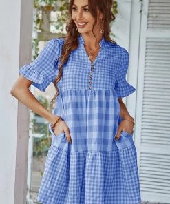 DY GENISTA French Doll Mini Dress - Blue 10 DY GENISTA French Doll Mini Dress - Blue