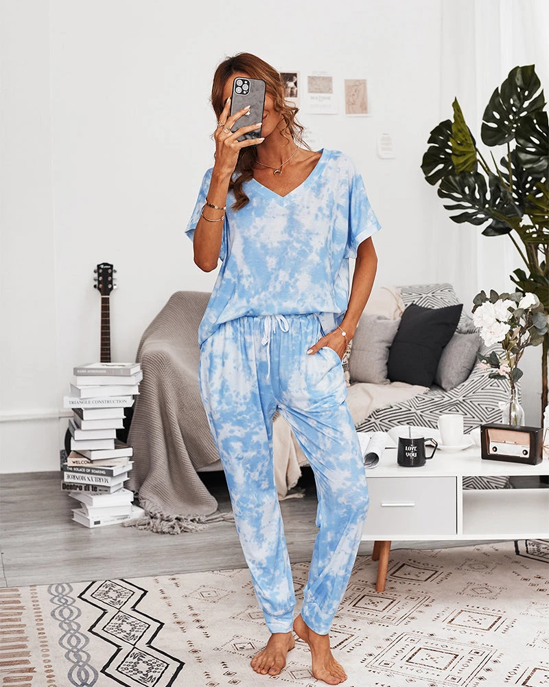 New In Clothing JUMARA LOUNGEWEAR SET - BLUE TIE DYE 5 New In Clothing JUMARA LOUNGEWEAR SET - BLUE TIE DYE