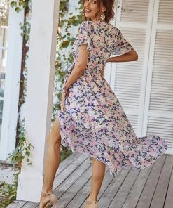 DY New In Clothing BABYLONIA MIDI DRESS - BLUE PRINT