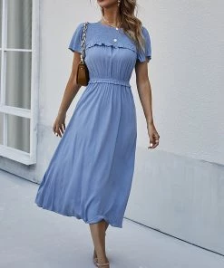 DY IOLANA Midi Dress - Maya Blue