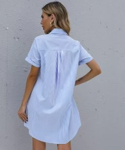 BFZY AIYANA SHIRT DRESS - BLUE NEW ARRIVALS