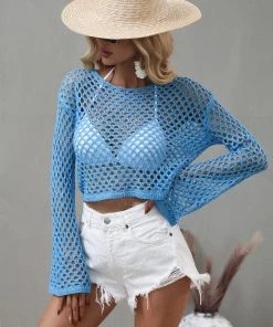 MY AIDA CROCHET KNIT TOP - BLUE NEW ARRIVALS 11 MY AIDA CROCHET KNIT TOP - BLUE NEW ARRIVALS