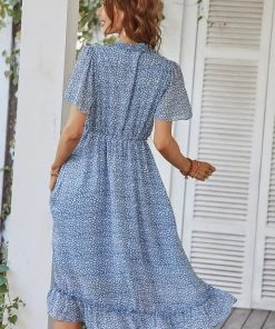 DY ROSALINDA MIDI DRESS - SKY BLUE New In Clothing