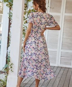 DY New In Clothing BABYLONIA MIDI DRESS - BLUE PRINT