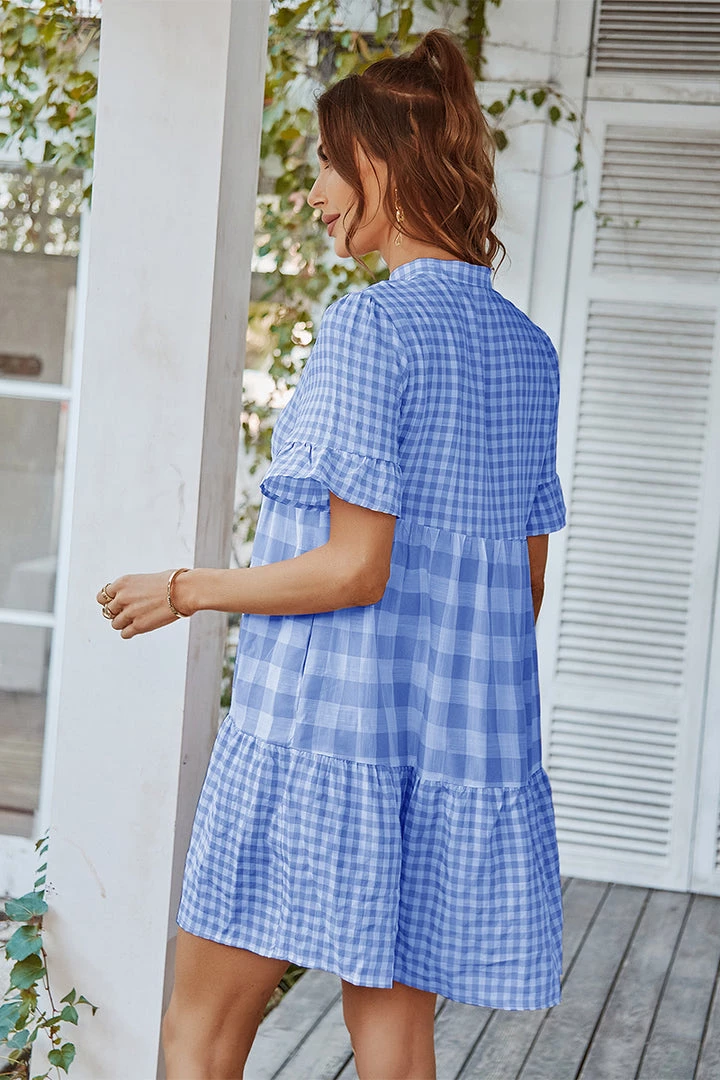 DY GENISTA French Doll Mini Dress - Blue 6 DY GENISTA French Doll Mini Dress - Blue