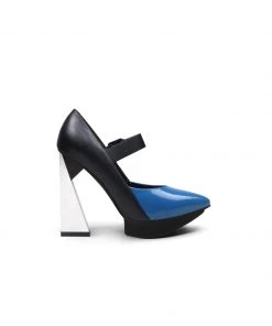 Jady Rose NEW ARRIVALS JADYROSE | LYANA BLUE MIRROR HEEL MARY JANE