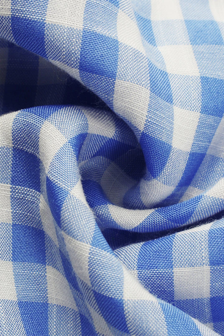 DY ELOISA Back Bow Midi Dress - Blue Gingham New In Clothing 7 DY ELOISA Back Bow Midi Dress - Blue Gingham New In Clothing