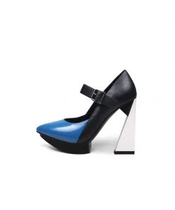 Jady Rose NEW ARRIVALS JADYROSE | LYANA BLUE MIRROR HEEL MARY JANE