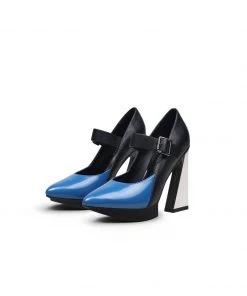 Jady Rose NEW ARRIVALS JADYROSE | LYANA BLUE MIRROR HEEL MARY JANE