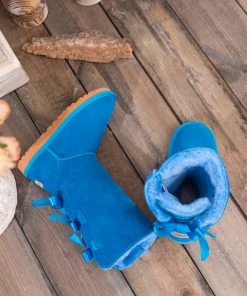 XH New In Shoes SMAIBULUN UGG™ | Triple Back-Bow Blue Leather Suede Boot 18 XH New In Shoes SMAIBULUN UGG™ | Triple Back-Bow Blue Leather Suede Boot
