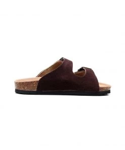 GLF Maibulun | Brown Double-Buckle Wide-Strap Suede Leather Sandals NEW ARRIVALS