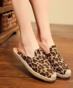 TC Leopard Jade Mules Espadrilles - Cactus Rose New In Shoes