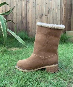 YL En Bloom | Brown Plush-Lined Fold-Over Boot New In Shoes 19 YL En Bloom | Brown Plush-Lined Fold-Over Boot New In Shoes
