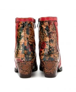 SOFFIA | Terracotta Warriors Vintage Genuine Leather Mid Heel Ankle Boots