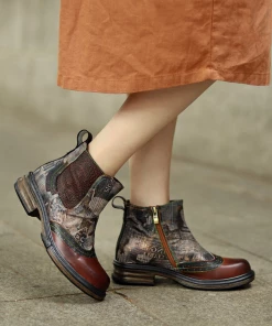 Shoes SOFFIA | Genuine Leather Classic Old School Chelsea Booties Flat Boots