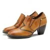 NEW ARRIVALS SOFFIA Genuine Leather Stitch Contrast Trim Heel Boots Loafers