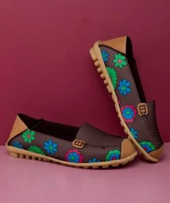 ATC Floral Print-Accent Leather Loafers - MAMA LOVE 30 ATC Floral Print-Accent Leather Loafers - MAMA LOVE