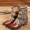 RXD SOFFIA | Genuine Leather Tri-Strap Font Zip Ankle Boots NEW ARRIVALS