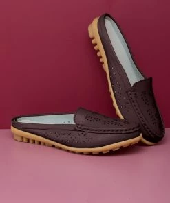 ATC Laser Cut Out Mules Loafers - Women