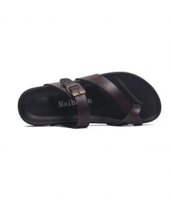 S/S 2022 MAIBULUN | BROWN FOOTBED SANDAL