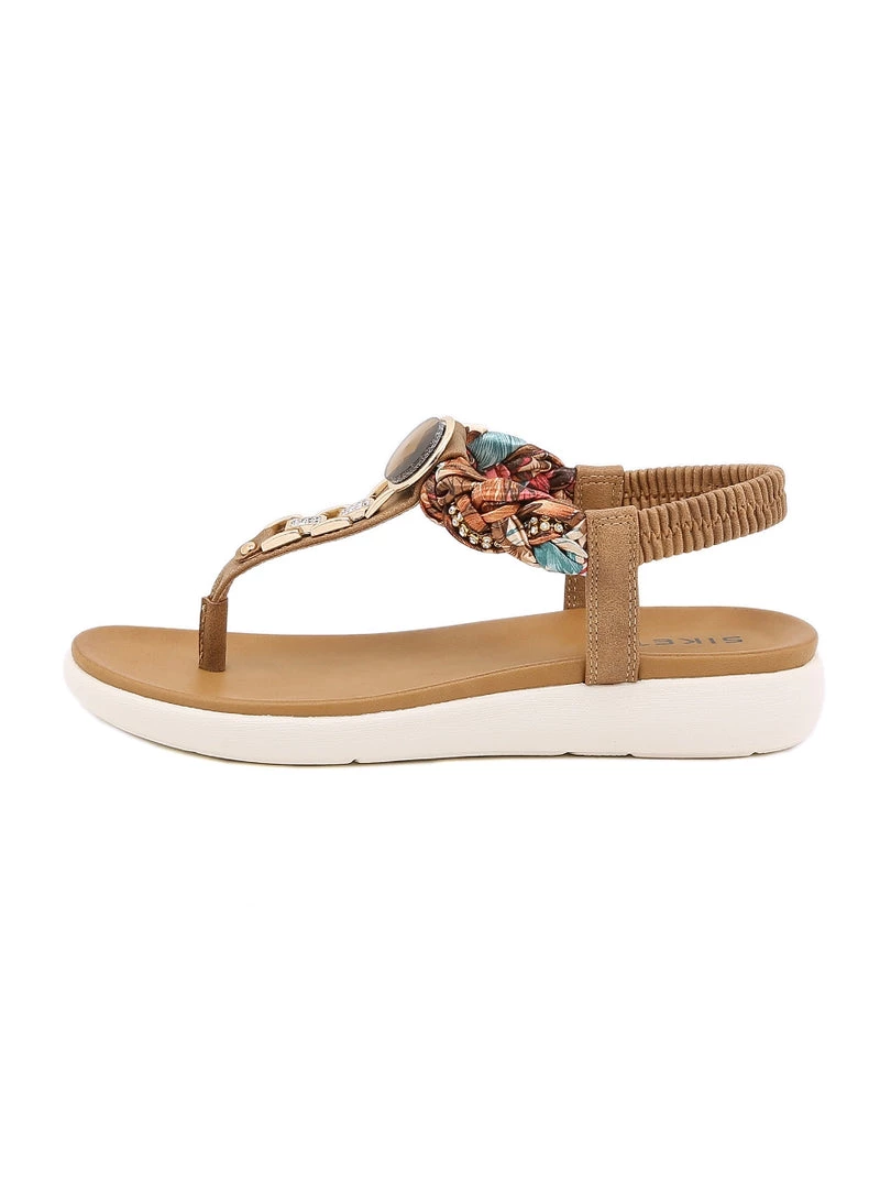 SIKETU | BROWN BOHO INSPIRED V-STRAP THONG 2 SIKETU | BROWN BOHO INSPIRED V-STRAP THONG