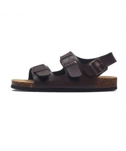 Maibulun - Brown Double-Strap Slingback Sandals
